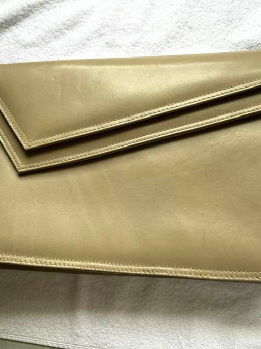 Austin Designs Vintage Tan Leather Envelope Clutch